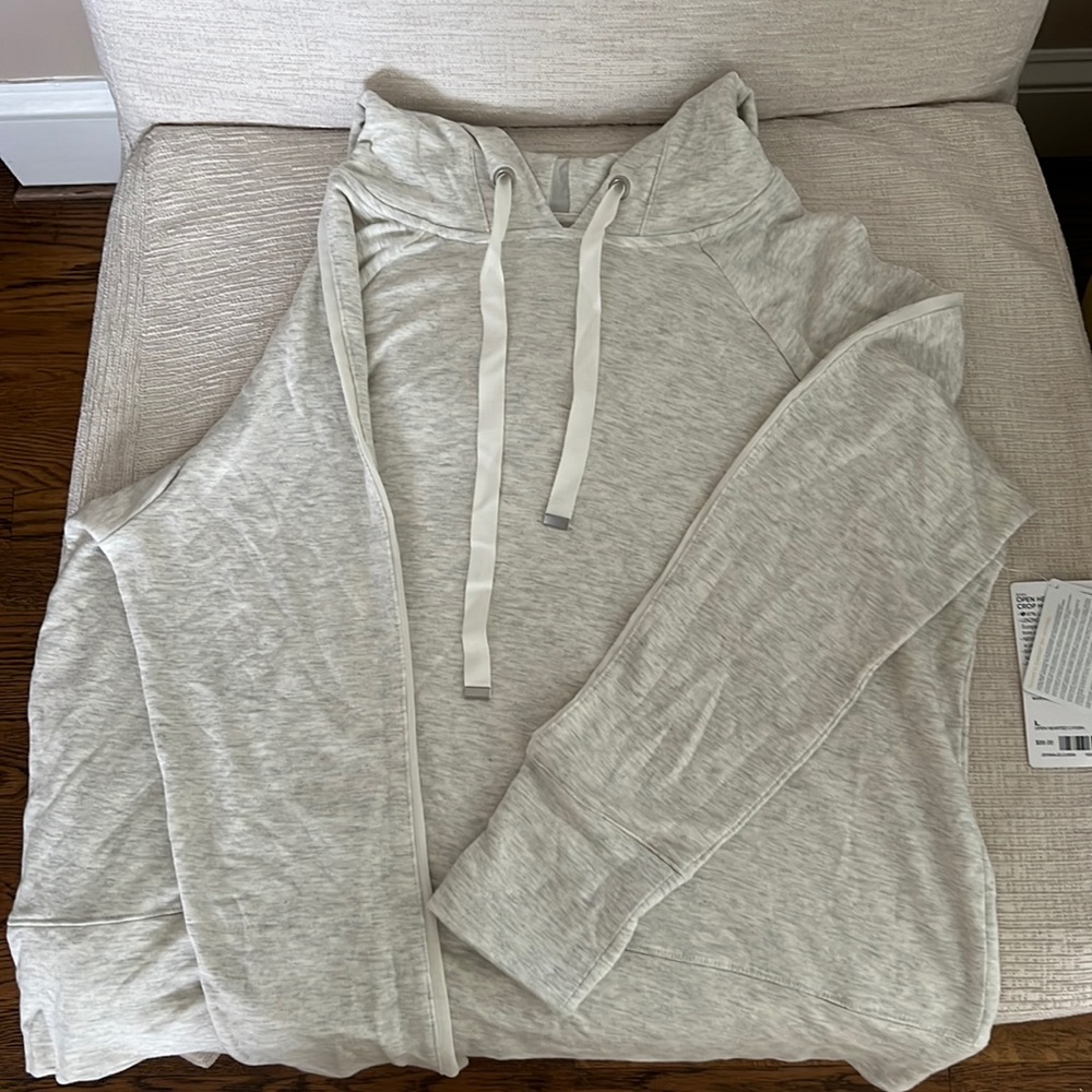 Athleta oatmeal colored sweatshirt. Size L.
